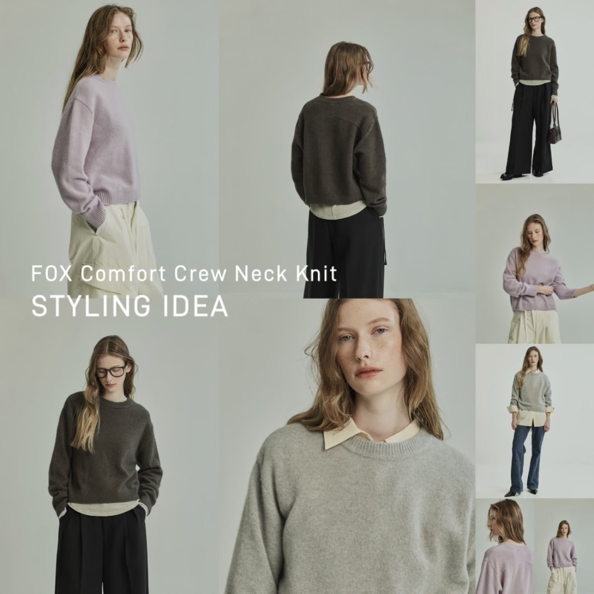 FOXコンフォートクルーネックニット　STYLING IDEA